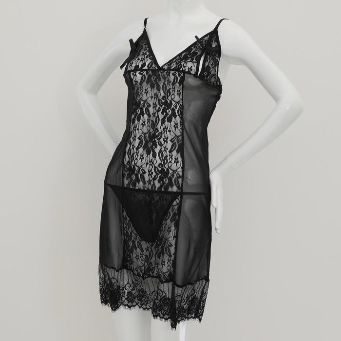 WOMEN V-NECK ADJUSTABLE STRAP SLEEP SET