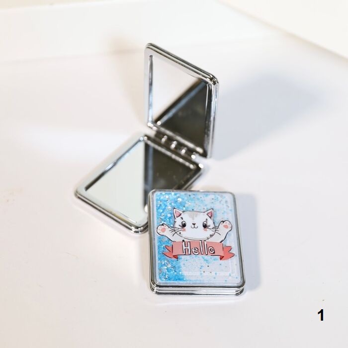 DOUBLE SIDED PRINTED SQUARE MIRROR