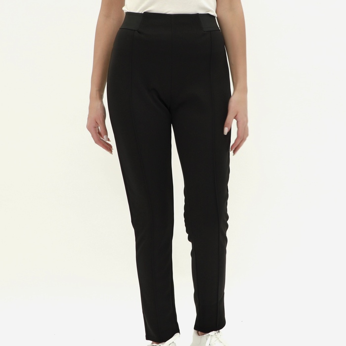 BLACK TIGHT PANTS WITH RUBBER WAIST