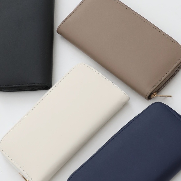 SOLID COLOR LONG WOMEN WALLET