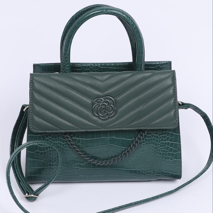 CHRISBELLA - EMBOSSED SNAKE LEATHER SHOULDER BAG