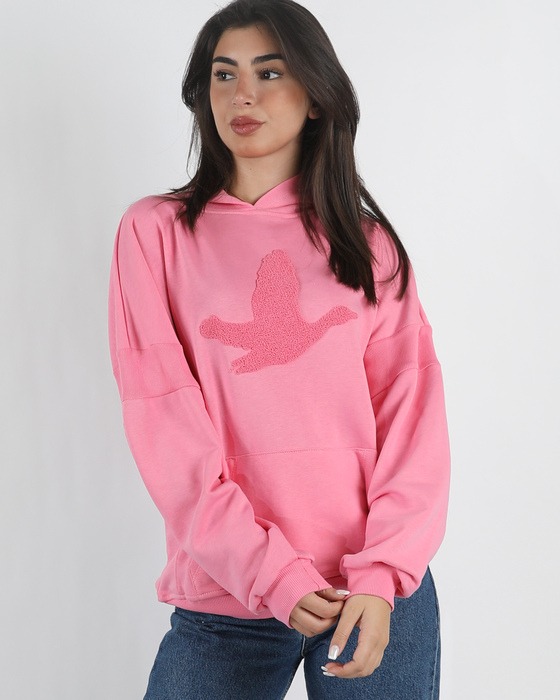 DROP SHOULDERS OVERSIZE HOODIES WITH POCKET