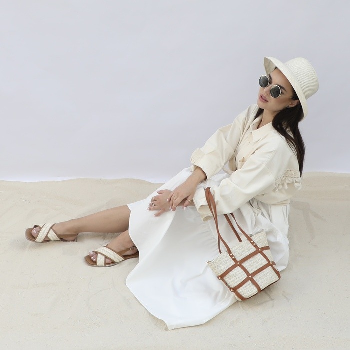 WOMEN SOLID COLOR RUFFLE DRESS