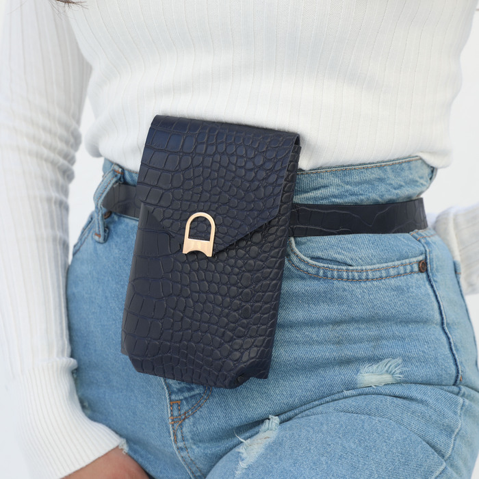 CROC EMBOSSED BELT BAG