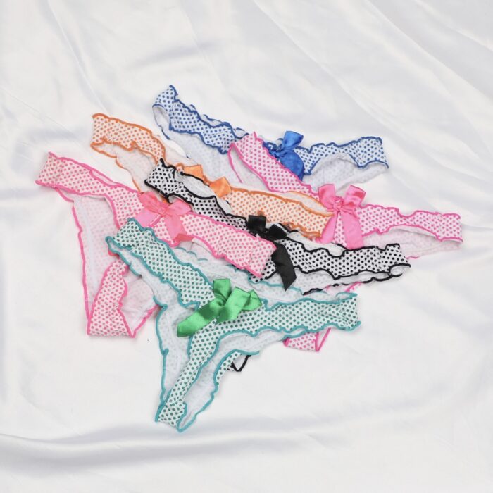 WOMEN DOTTED CONTRAST PANTY SET