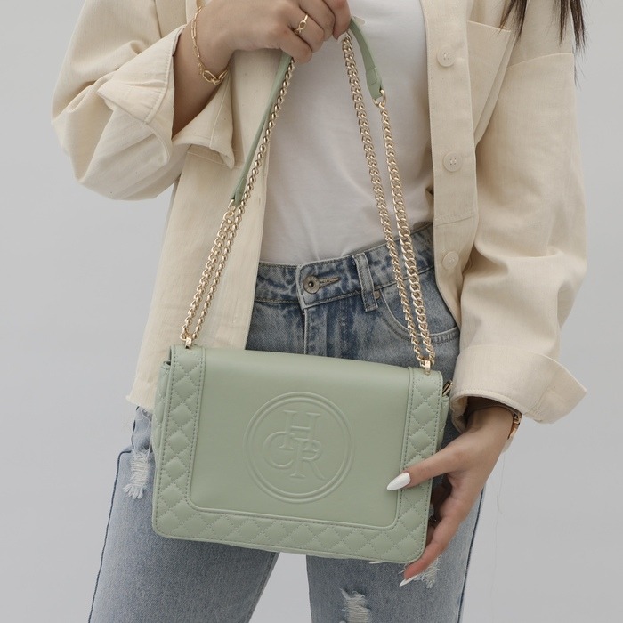 CHRISBELLA - MODERN STYLE LETTER PRINT SQUAR BAG