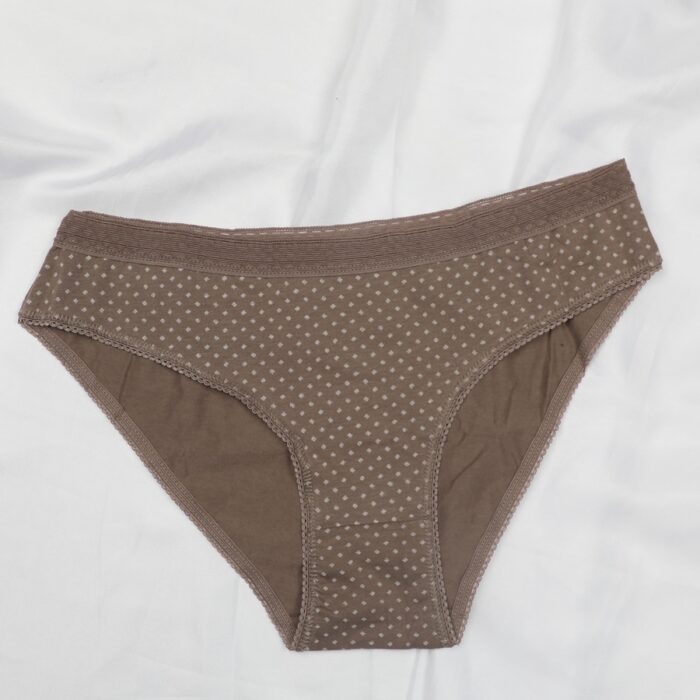 WOMEN CONTRAST DOTTED PANTY SET