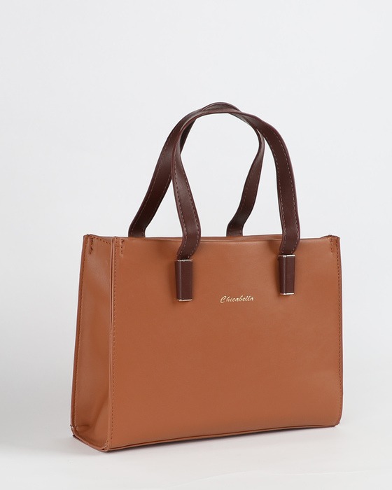 CASUAL SQUARE BAG WITH DOUBLE HANDLE