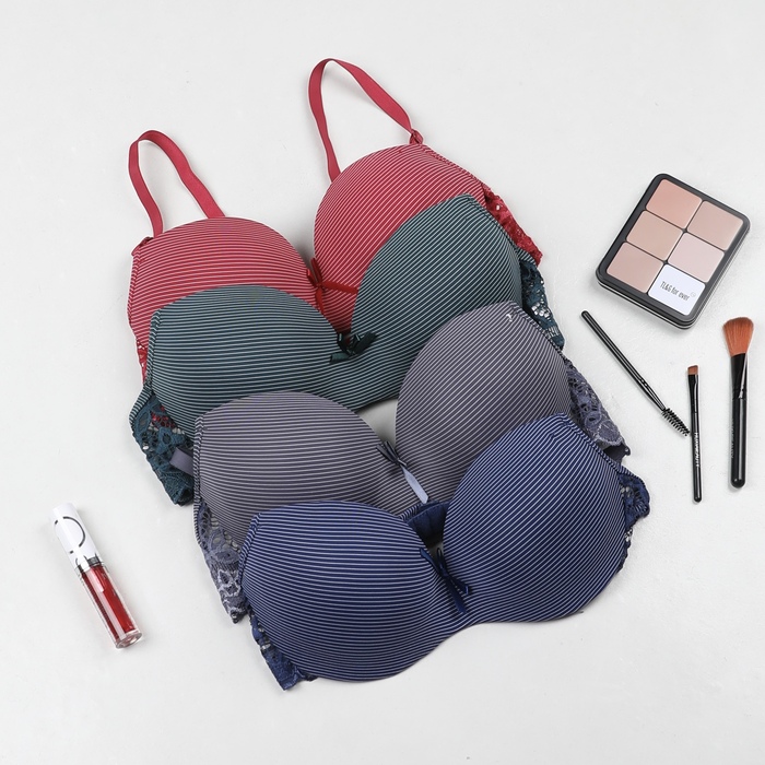 LINES PADDED SINGLE  BRA