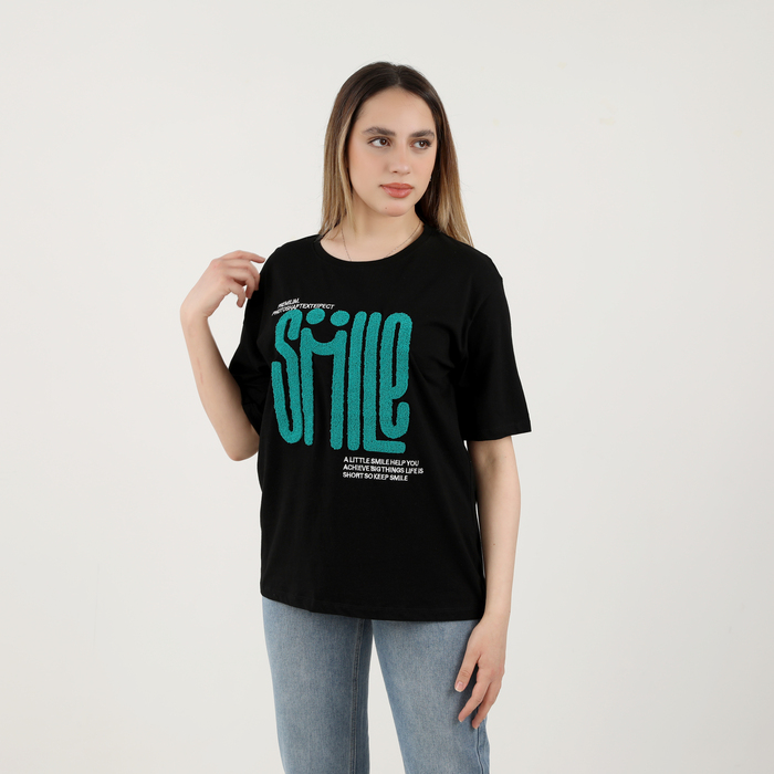 SMILE GRAPHIC HALF SLEEVES T SHIRT