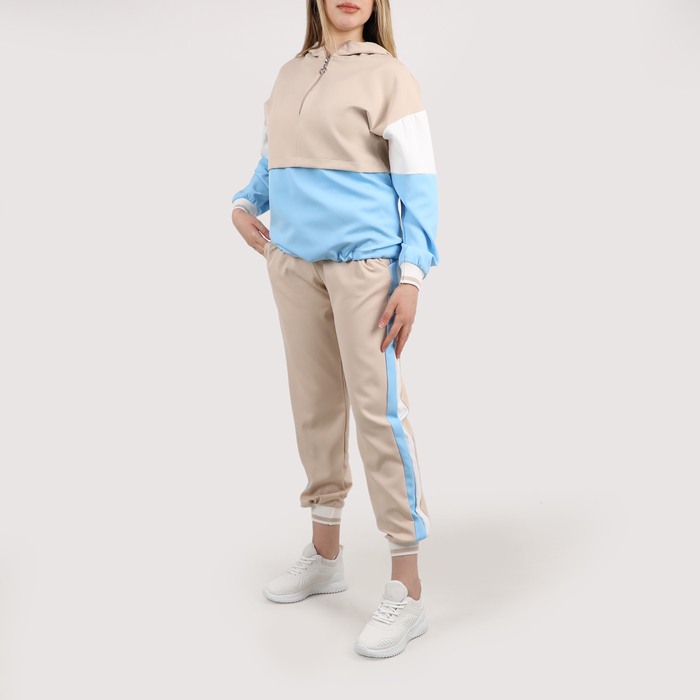 COLOR BLOCK DROP SHOULDER PULLOVER & SWEATPANTS