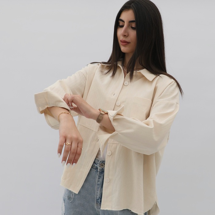 SIDE POCKET BUTTON FRONT DROP SHOULDERS JACKET