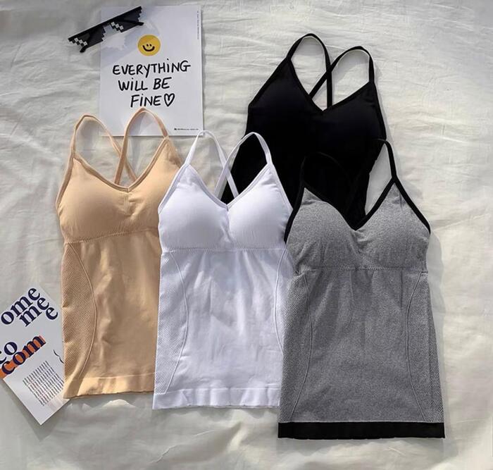 CROP TOP BUILT IN BRA