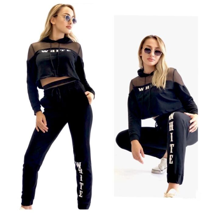 COTTON PAJAMA WITH OPENWORK SHOULDERS