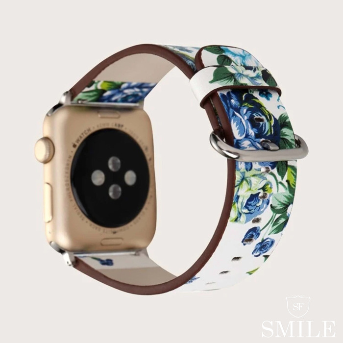 FLORAL PU APPLE WATCHBAND