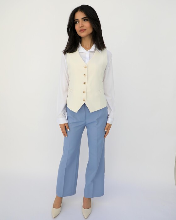 LINEN VEST SLEEVELESS BUTTON DOWN V NECK FORMAL BUSINESS WAISTCOAT