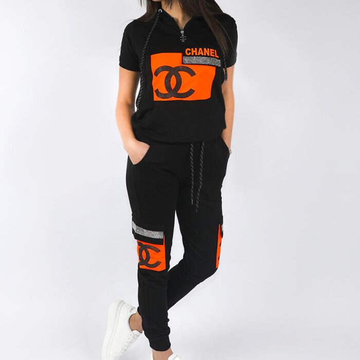 HOODED SOLID TOP & FLAP POCKET PANTS SET