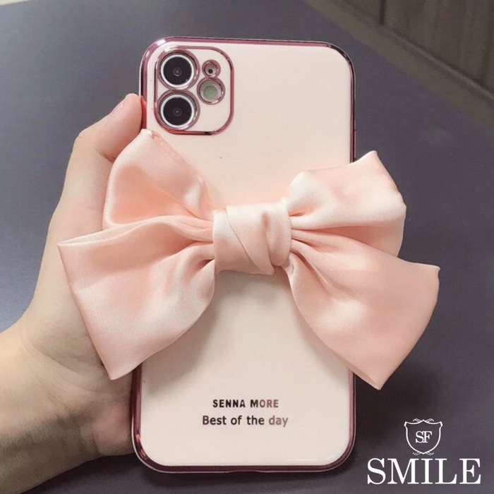 PINK BOW DECOR IPHONE CASE