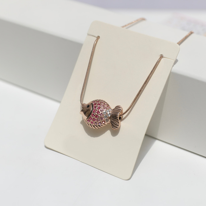 RHINESTONE FISH NECKLACE