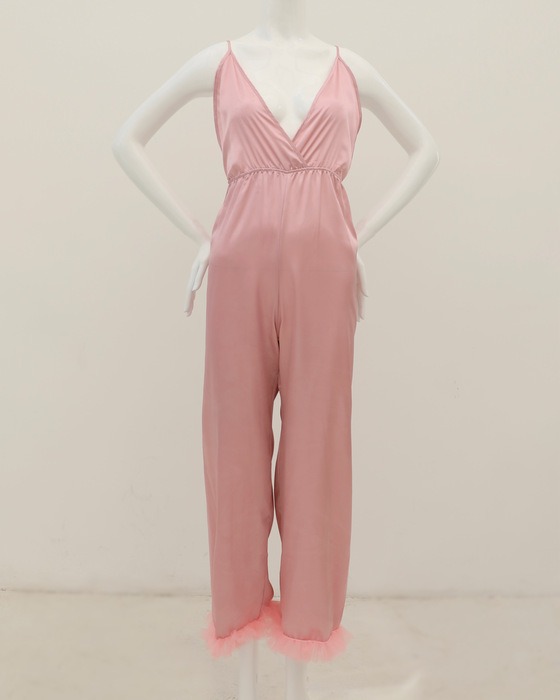 SATIN LINGERIE JUMPSUIT