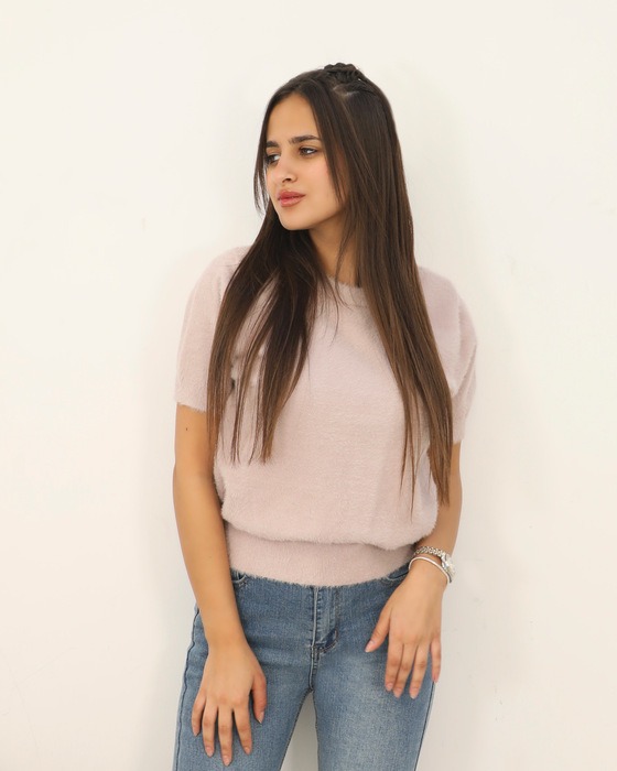 SOFT WOOL SOLID COLOR BLOUSE