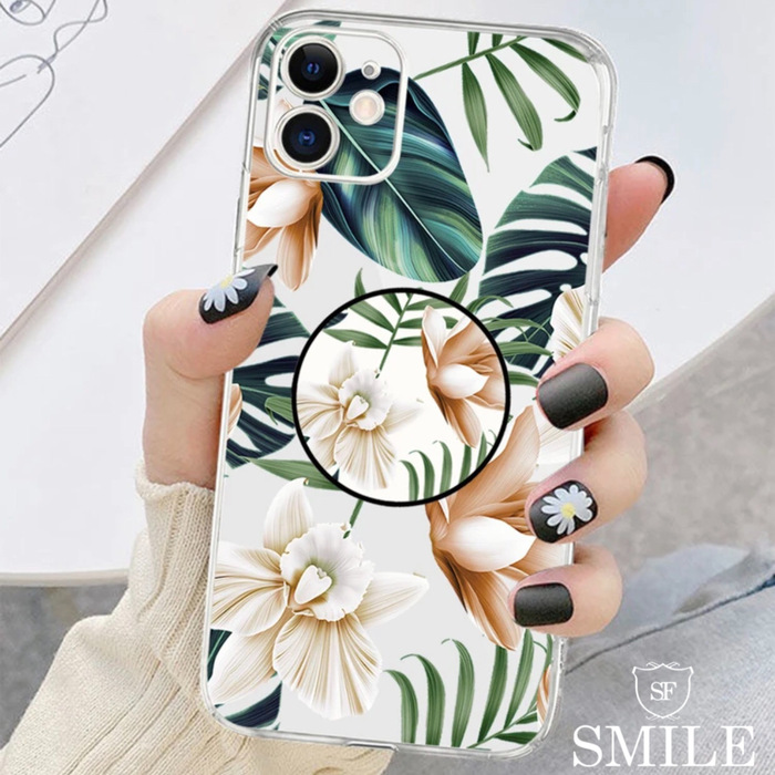PLANTS PATTERN PHONE CASE (2 PIECES)