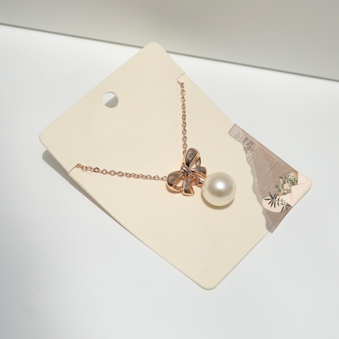 SWEET RIBBON WITH PEARL NECKLACE