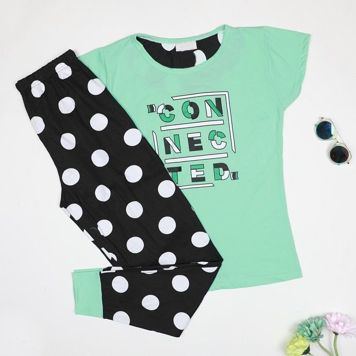 DOTTED PANTS PJ SET