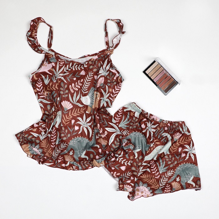 TROPICAL PRINTED SHORTS SET