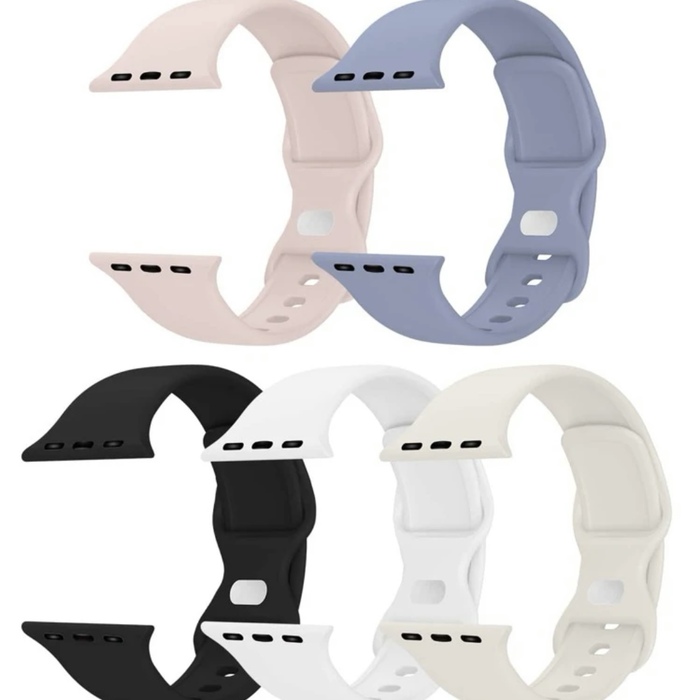 SOLID SILICONE WATCHBAND COMPATIBLE WITH APPLE WATCH