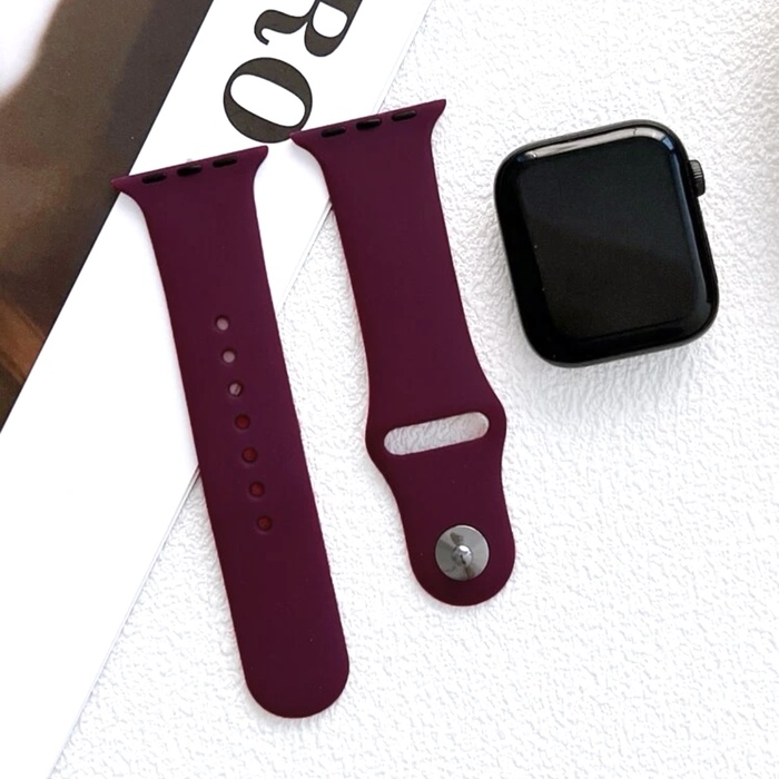 PLAIN SILICONE WATCHBAND COMPATIBLE WITH APPLE WATCH