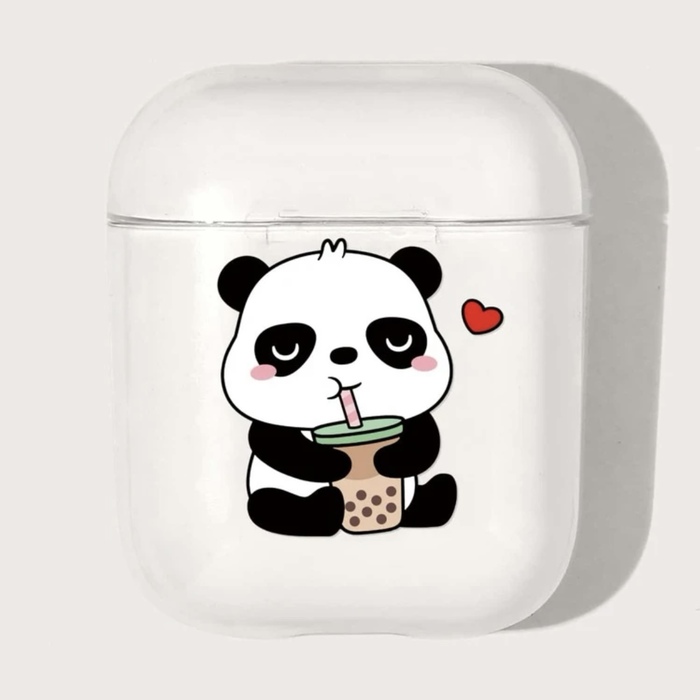 CARTOON PANDA CLEAR CASE COMPATIBLE WITH AIRPODS