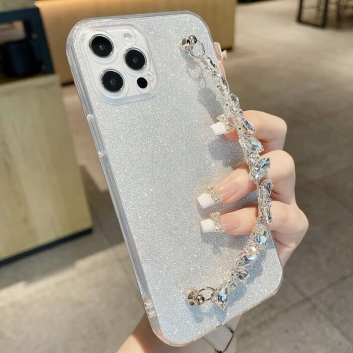 CLEAR PHONE CASE WITH HANDSTRAP‏