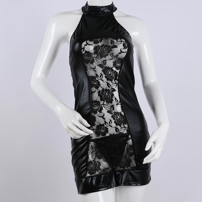 SLEEVELESS FLORAL TRANSPARENT LINGERIE