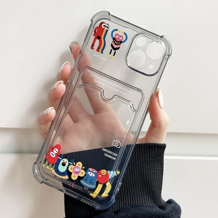 CARD SLOT PRINTED CLEAR CASE