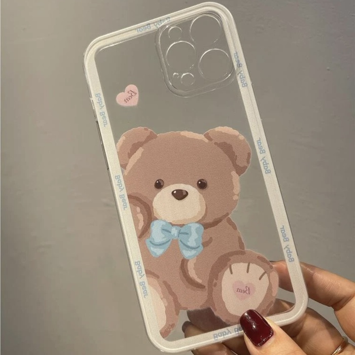 PRINTED TEDDY CLEAR CASE