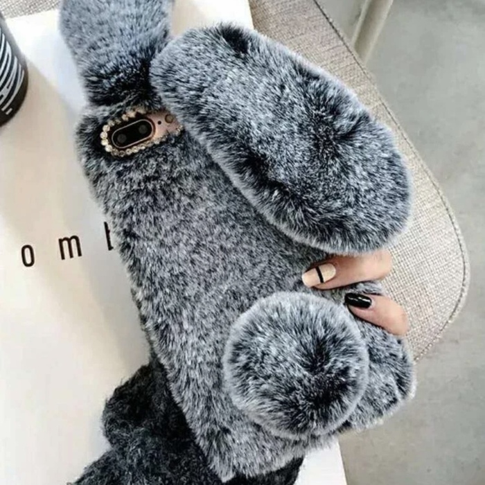 FLORAL DECOR PEARL CHAIN IPHONE CASE