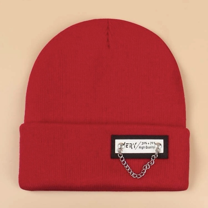 CHAIN DECOR BEANIE