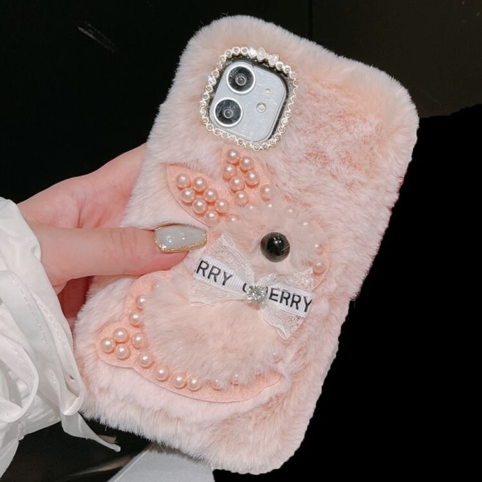 FUZZY RABBIT PHONE CASE