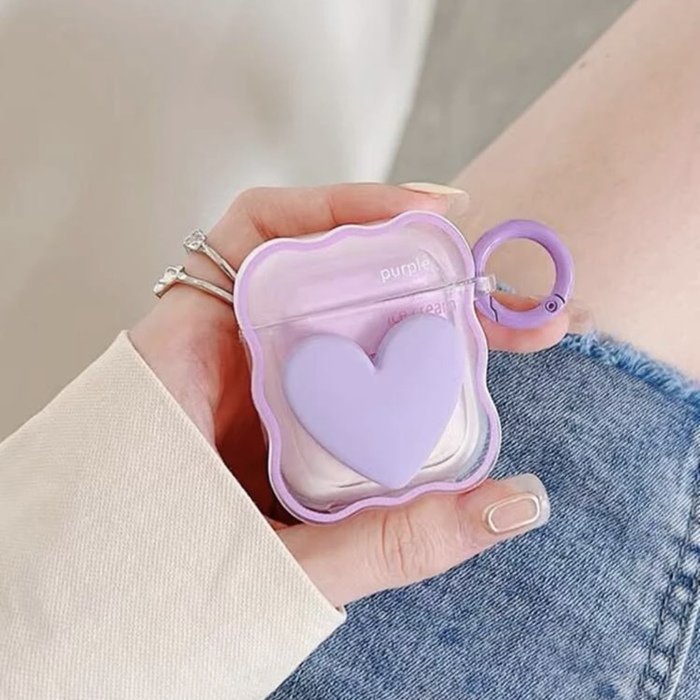 HEART DECOR CASE COMPATIBLE WITH AIRPODS
