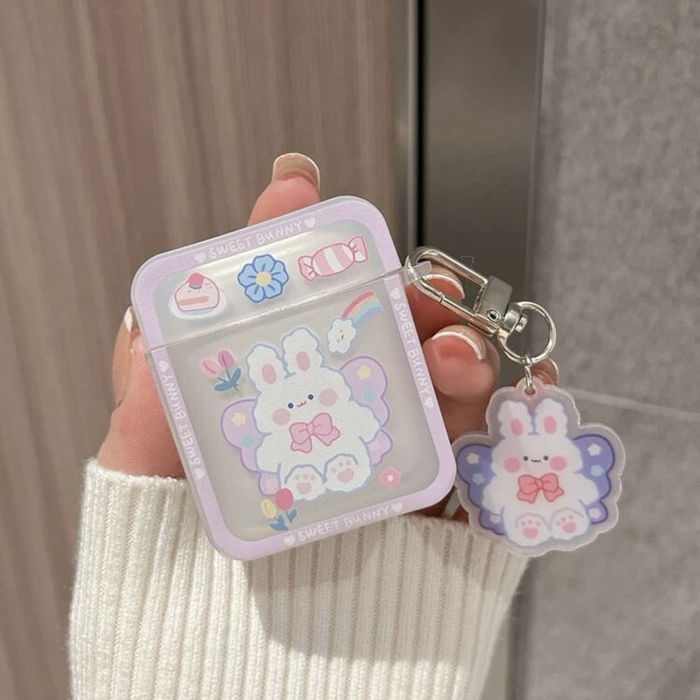 CARTOON RABBIT PATTERN CASE COMPATIBLE WITH AIRPODS‏‏