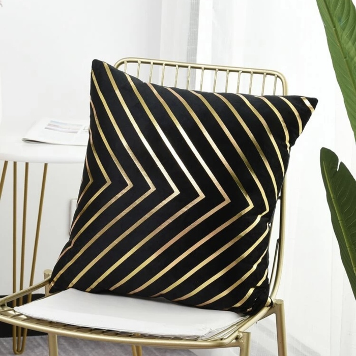 HOME - GEOMETRIC PATTERN PRINT CUSHION COVER
