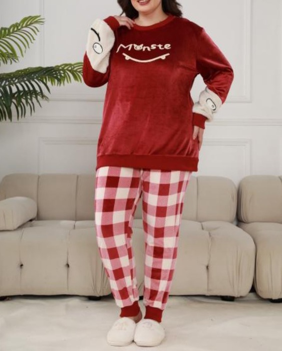 PLAID PRINT PJ SET