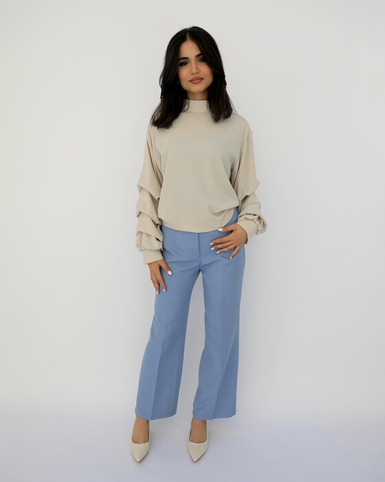 STYLISH SHIRT WITH PERFECT RUFFLED SLEEVES